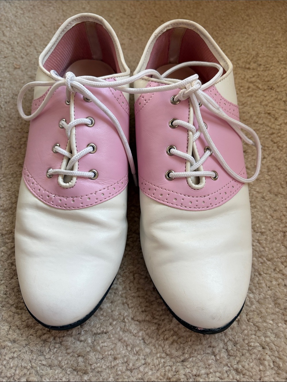 Funtasma by Pleaser SADDLE-50 Pink & White Retro Saddle Shoes - Women's Size 10